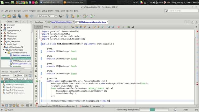 JavaFx JFoenix Tutorial #7 : Material Design JFXHamburger смотреть онлайн
