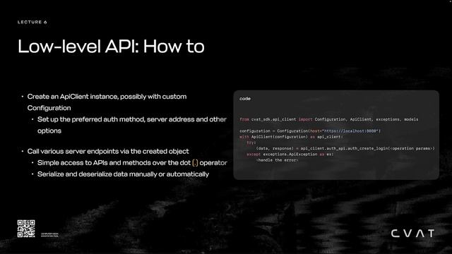 CVAT Course. Lecture #6 - Using CVAT SDK