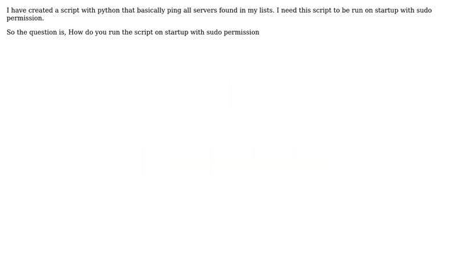 How to run python script on startup with sudo permission on Mac OS? смотреть онлайн