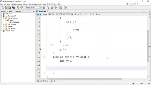 Java Fundamentals Scope Tutorial смотреть онлайн