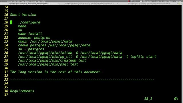 PostgreSQl installation through source code V 13 2 смотреть онлайн