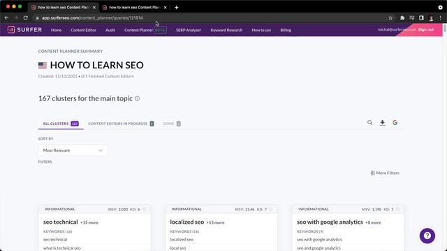 Keyword Difficulty and Missing Clusters in Surfer смотреть онлайн