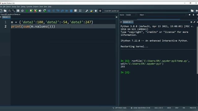 Python Program - Sum all the items in a dictionary смотреть онлайн