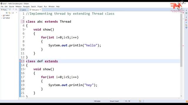#50 Creating Thread By Extending THREAD Class| Multithreading | Examples |CORE JAVA смотреть онлайн
