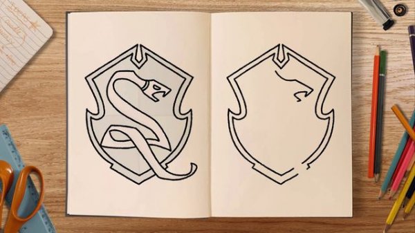 How To Draw: SLYTHERIN CREST (Hogwarts Legacy)