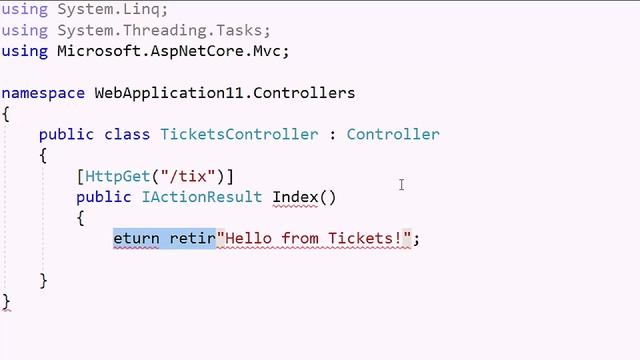04 ASP.NET Core with Visual Studio 2017 Routing and MVC смотреть онлайн