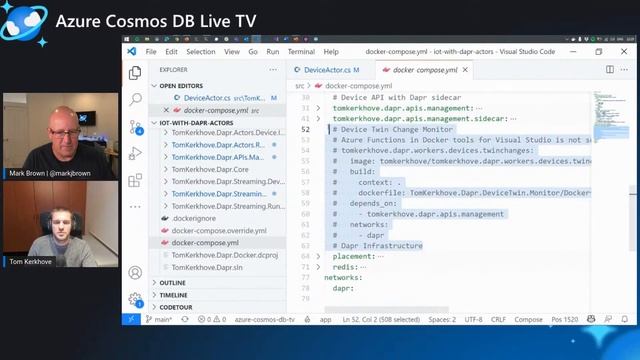 Running actors on Kubernetes with Dapr & Azure Cosmos DB - Episode 31 смотреть онлайн