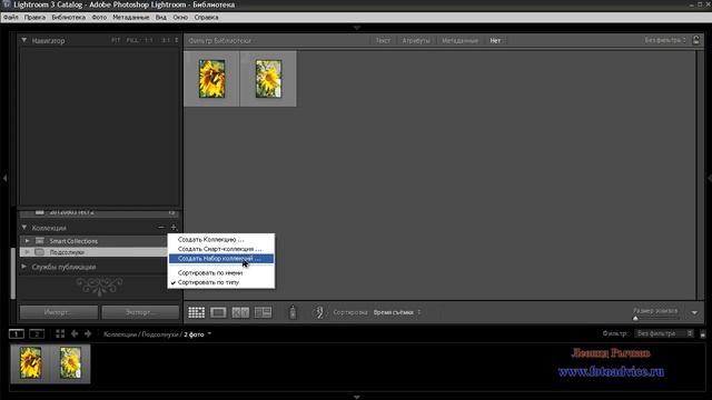 Работа с коллекциями изображений в LightRoom смотреть онлайн