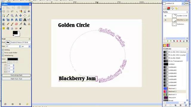 Text on a circular path. смотреть онлайн