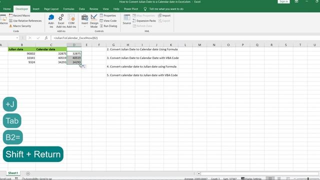 How to Convert between Julian date and Calendar Date in Excel смотреть онлайн