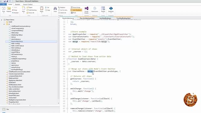 ReactJS: Flux Architecture Code Demo - Web Development смотреть онлайн
