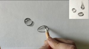 Как нарисовать капли воды карандашом. Мастер-класс / Short pencil drawing tutorial: water drops