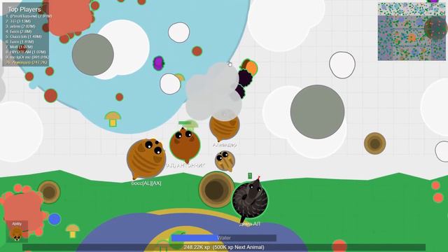 Mope.io Новая сходка в Мопио. Север или Юг, Мамонты или Драконы! смотреть онлайн
