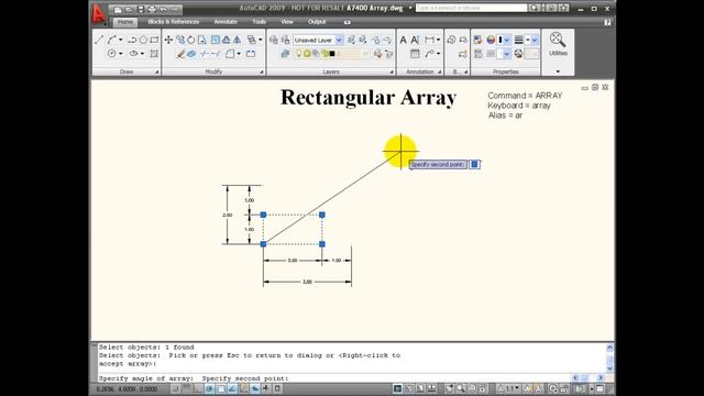 AutoCAD Tutorial - Using the ARRAY Command смотреть онлайн