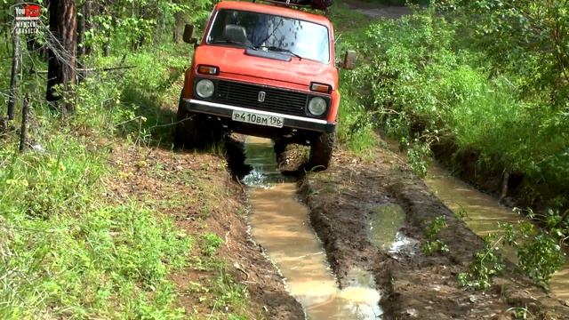 Нестандартная НИВА первый раз увидела грязь и бездорожье!!! Отдых на горной реке!!! смотреть онлайн