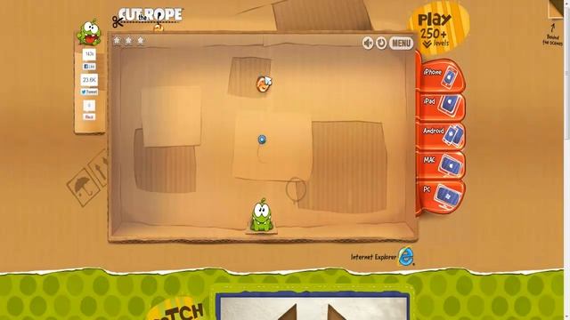 Обзор игры Cut the Rope (ч.1) смотреть онлайн