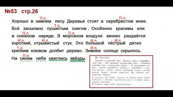 ГДЗ 4 класс, Русский язык, Упражнение. 53 Канакина В.П Горецкий В.Г Учебник, 2 часть