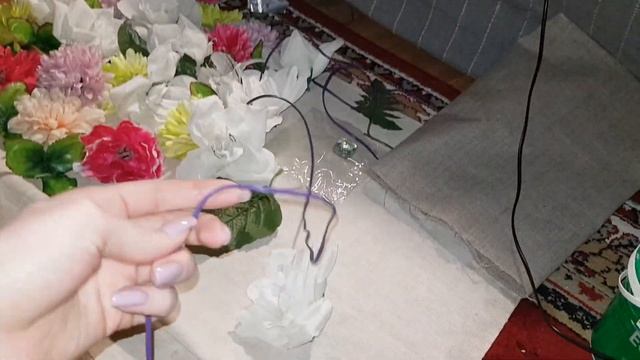 DIY ДЕКОР БЮДЖЕТНО: Панно-ночник из искусственных цветов с подсветкой смотреть онлайн