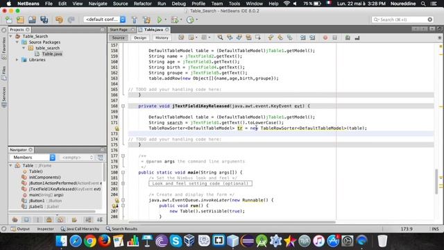 JAVA | Search in JTable without JButton [source on description] смотреть онлайн
