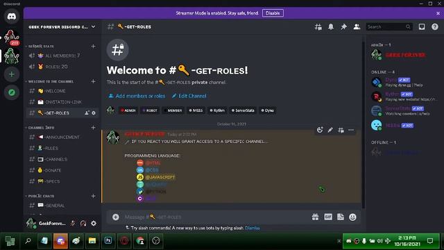 ?Dyno Bot Reaction Role (Discord) смотреть онлайн