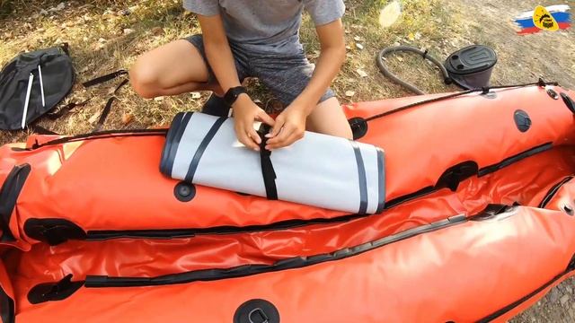 ФишКаяк с надувным дном, распаковка и первый спуск на воду смотреть онлайн