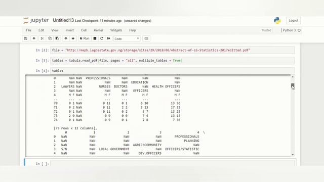Scraping Tables from PDF with tabula-py смотреть онлайн