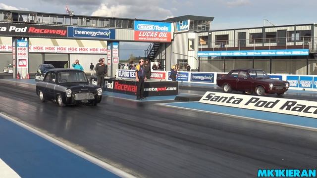 Procharged Zetec Ford 100e at Santa Pod Raceway смотреть онлайн