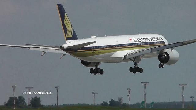 ✈Еле-еле сел, чуть не ушел на второй круг! Airbus A350 Singapore Airlines / Аэропорт Домодедово смотреть онлайн