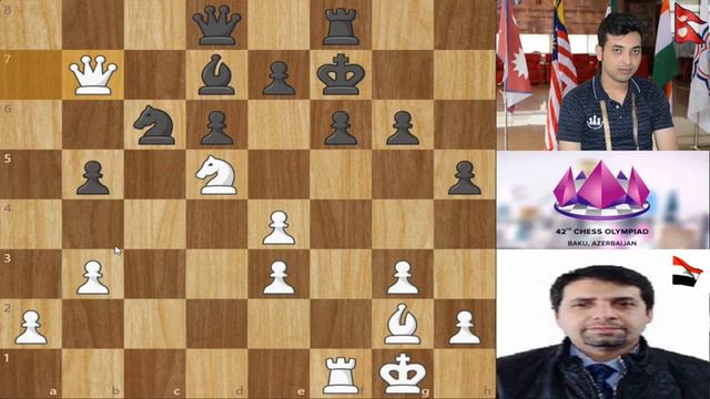 IM Araz Basim Mohammad (IRAQ) vs FM Kshitij Bhandari (NEPAL) 42nd chess olympiad 2016 (NEPALI) смотреть онлайн