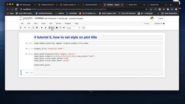 Python Bokeh Interactive Data Visualization Tutorial|Bokeh Plot Title Styling|Part:5 смотреть онлайн