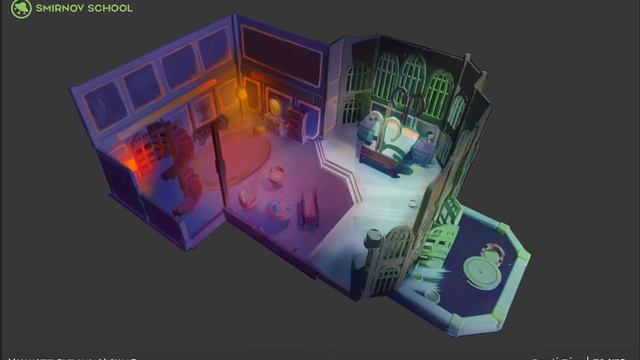 Концепт арт комнаты 3D смотреть онлайн