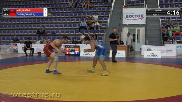 86 кг. Руслан Абдулаев - Дмитрий Зайнидинов смотреть онлайн