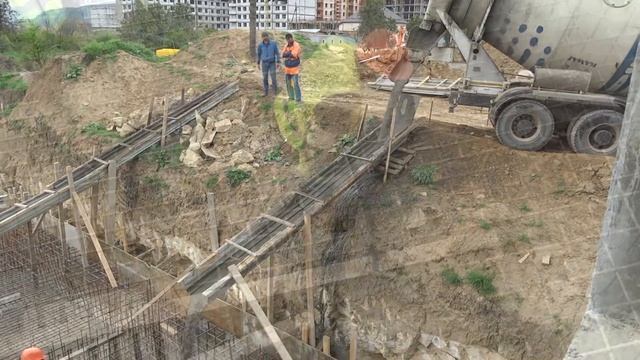 Заливка плиты фундамента 7 корпуса ЖК "Звездный Город" смотреть онлайн