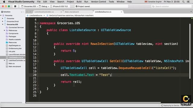 Cross Platform Native iOS & Android in Xamarin C# & Firebase : iOS - Table View Data Source смотреть онлайн