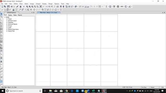 Drawing columns, walls, and slab in ETABS software (Lecture 2) смотреть онлайн
