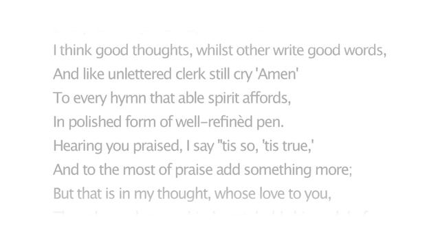 Shakespeare's Sonnet 85 – My Tongue-Tied Muse in Manners Holds Her Still смотреть онлайн