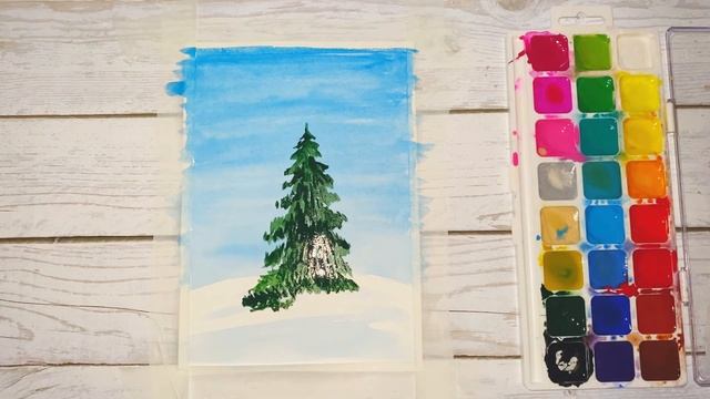 Как нарисовать елку. Пошаговый урок рисования для детей смотреть онлайн