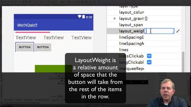 Java Android app tutorial mathquiz 03 constrain layout 02 смотреть онлайн