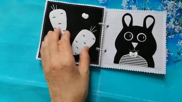 Книжка-малышка контрастная из фетра для новорождённого. смотреть онлайн