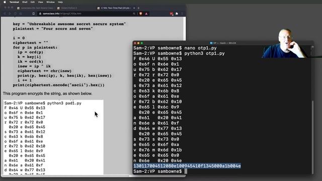 Two-Time Pad in Python смотреть онлайн