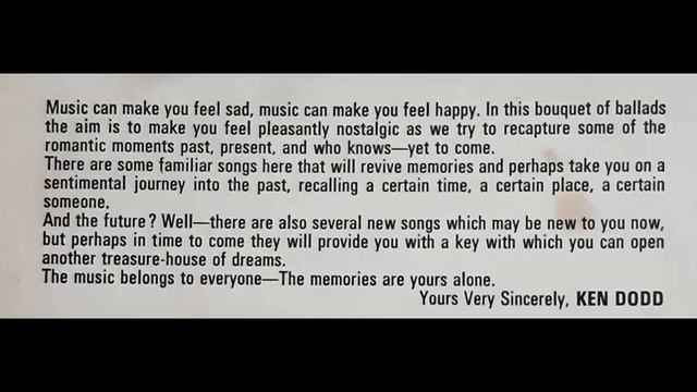 Ken Dodd - I Can't Hold Back My Tears [1968] смотреть онлайн