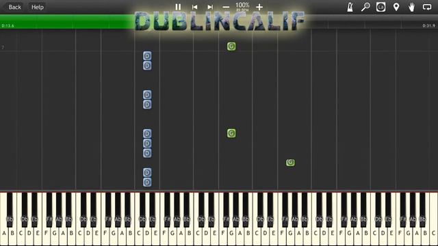 Undertale - Start Menu Theme Piano Tutorial Synthesia смотреть онлайн