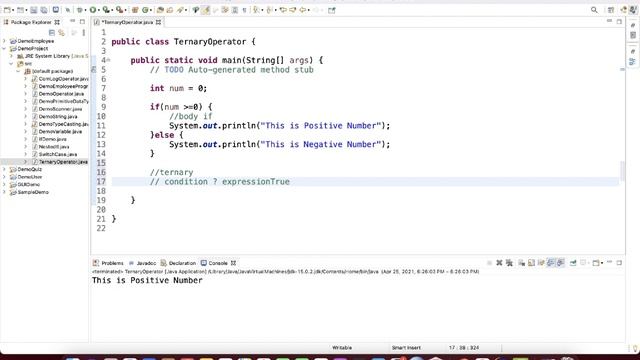 16. Ternary Operator In Java Programming