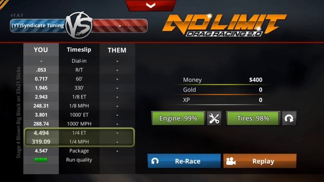 No Limit Drag Racing 2.0: Division X: 4.4 Second Corvette Pro Mod Tune (Update 1.4.1) смотреть онлайн