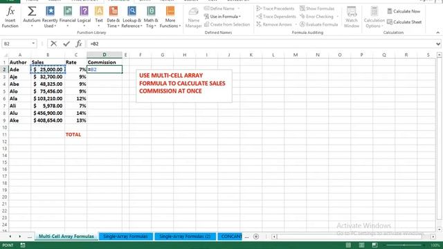 EX 008: How to do Multi Cell Array formula in Microsoft Excel смотреть онлайн