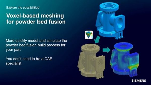 Simcenter 3D | Voxel-based meshing for powder bed fusion