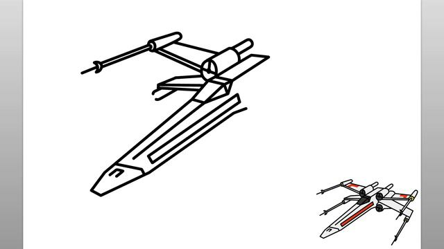 How To Draw An X Wing From Star Wars (Easy Drawing Tutorial) смотреть онлайн