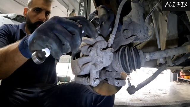 bushing control arm and brake pads replacement ... nissan sunny 2012 - 2017 #nissan #sunny смотреть онлайн