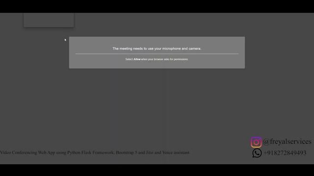 Video Conferencing app using python flask framework, bootstrap 5, jitsi and voice assistant. смотреть онлайн