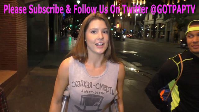 Amanda Cerny talks about how she broke her foot outside of Katsuya Restaurant in Hollywood смотреть онлайн